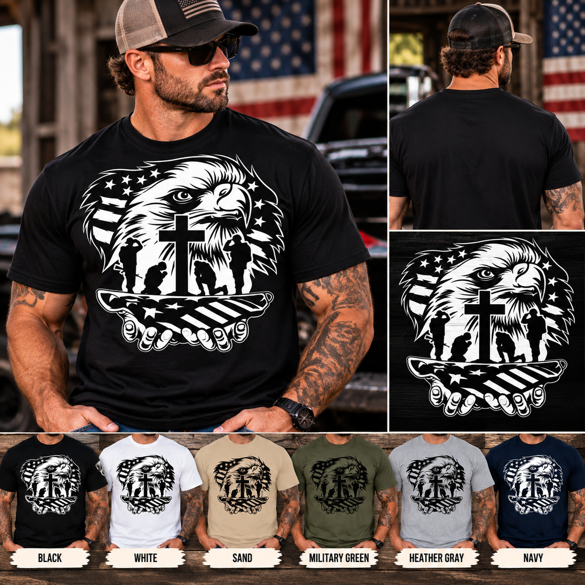 Faith, Freedom &amp; Honor Patriotic T-Shirt